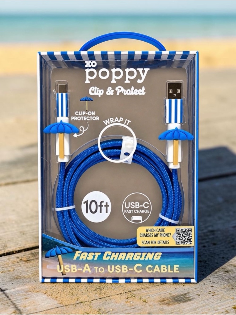 XO Poppy 10ft USB-A to USB-C Fast Charging Cable - Picture 4 of 4
